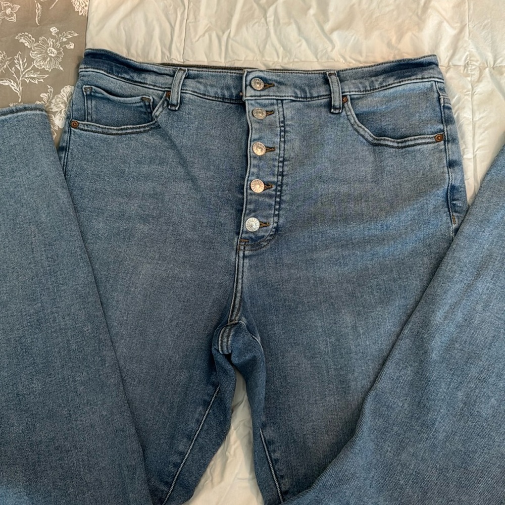 Express button fly jegging 16 long skinny high rise lots of stretch